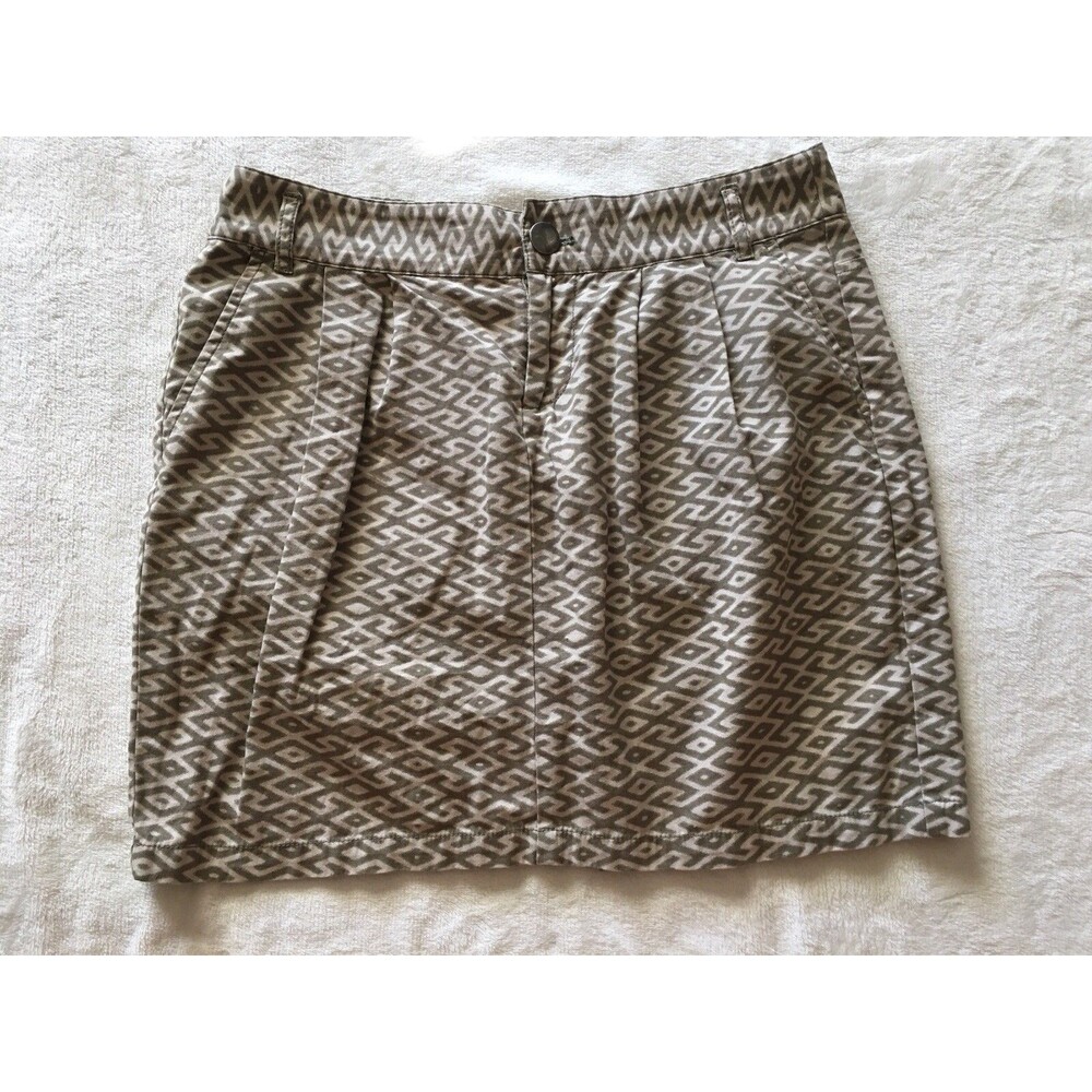 Gap Women’s Zip With Button Skirt Tan/olive Green Size 4